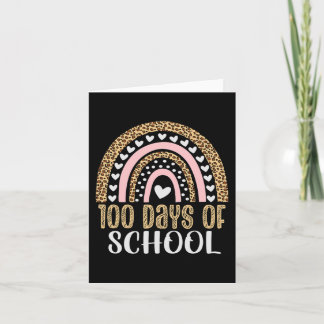 100. Schullehrer 100 Tage Regenbogen Leopa Karte