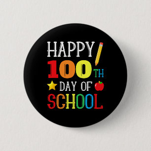 100. Schullehrer Jugend Kinder glücklich 100 D Button
