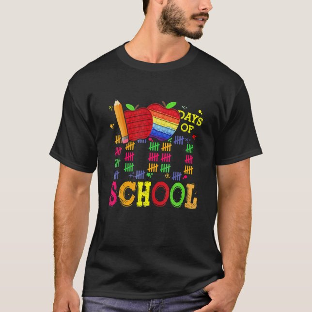 100. Schullehrer Kind glücklich 100 Da T-Shirt (Vorderseite)