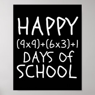 100. Schullehrer Kinder 100 Tage Mathematik für Poster