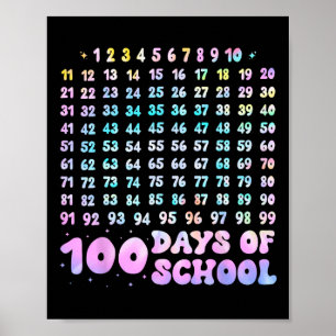 100. Schullehrer Kinder 100 Tage Mathematik Num Poster
