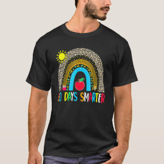 100. Schullehrer Leopard Rainbow 100 Da T-Shirt