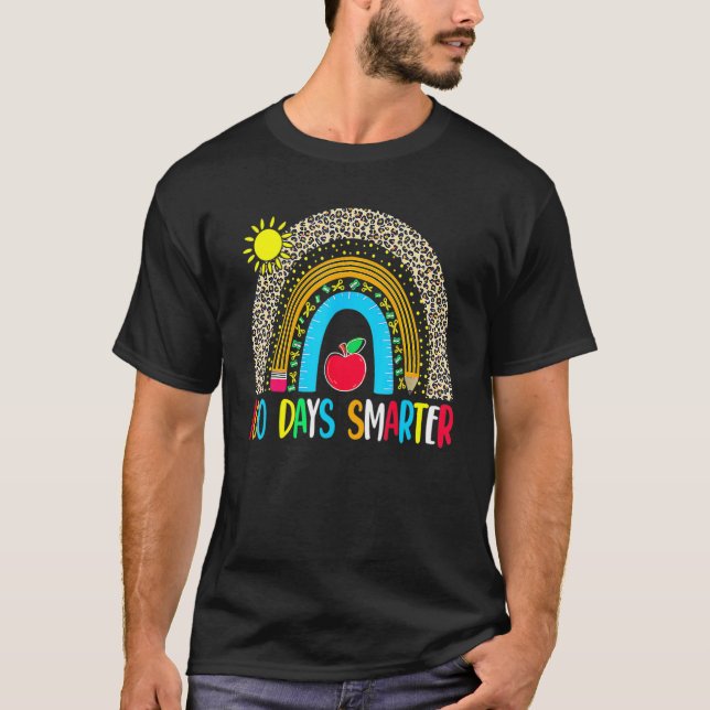 100. Schullehrer Leopard Rainbow 100 Da T-Shirt (Vorderseite)