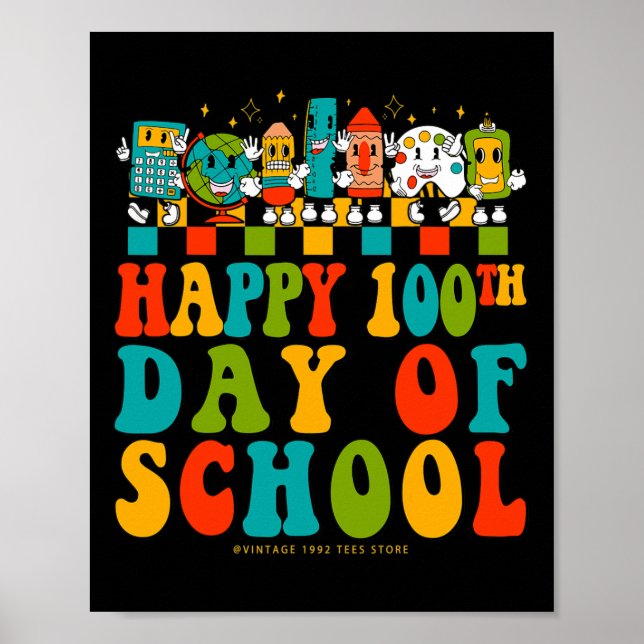 100. Schullehrer Schüler Groovy Hi Poster (Vorne)