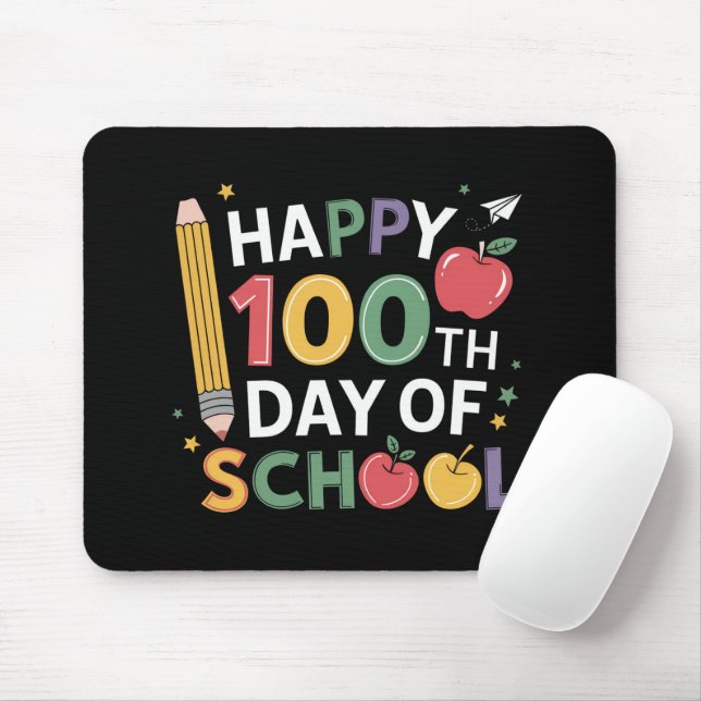 100. SchullehrerInnen glücklich 100 Tage Mousepad (Mit Mouse)