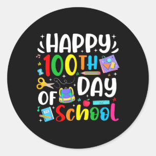 100. Schullehrertag 100 Tage Runder Aufkleber