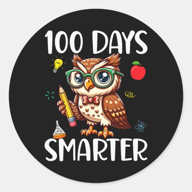 100. Schullehrertag - 100 Tage Sm Runder Aufkleber (Vorderseite)