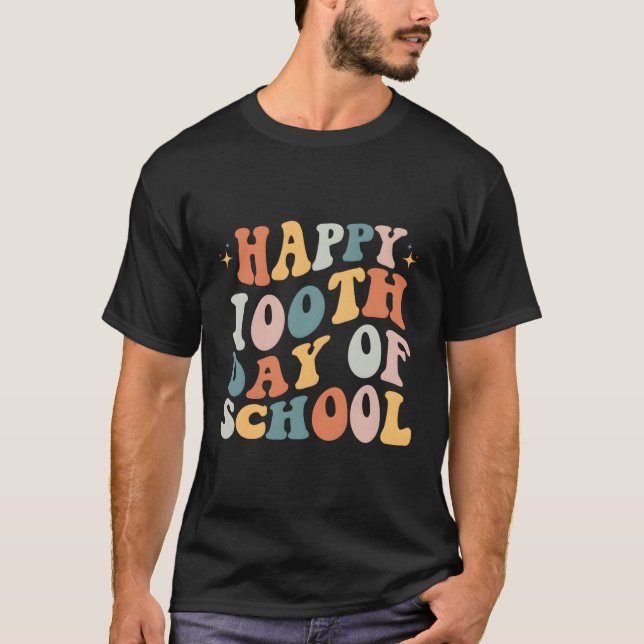 100. Schullehrertag glücklich 100 Tage T-Shirt (Vorderseite)
