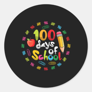 100. Schullehrertag Schüler 100 Tage Sma Runder Aufkleber