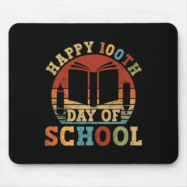 100. Schullehrertag Schüler 100 Tage Vinta Mousepad (Vorne)
