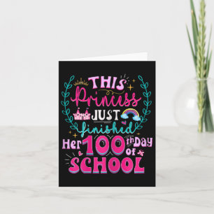 100. Schulprinzessin Niedliche Kindermädchen Teen Karte