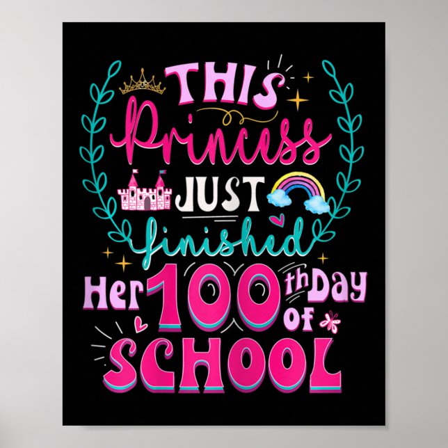 100. Schulprinzessin Niedliche Kindermädchen Teen Poster (Vorne)