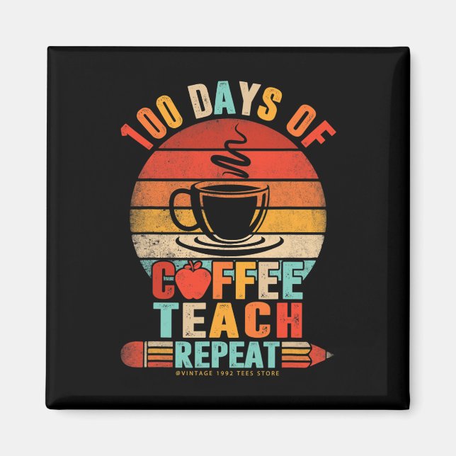 100. Schulreflexlehrer trinken Kaffee Lo Magnet (Vorne)