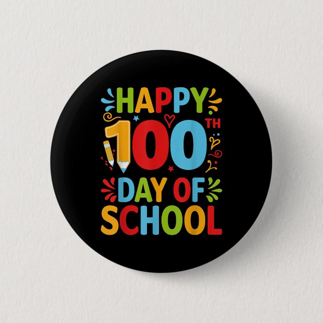100. Schultag 100 Schultage Button (Vorderseite)
