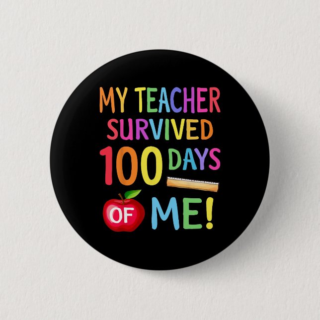 100. Schultag 100 Schultage Button (Vorderseite)