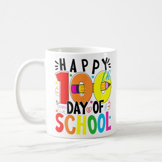 100. Schultag 100 Schultage Kaffeetasse (Links)