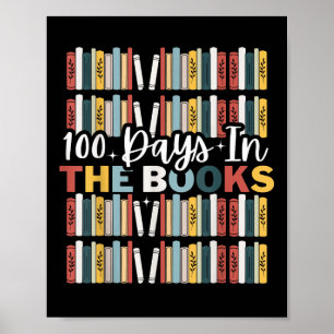 100. Schultag.100 Tage in den Büchern lesen Poster