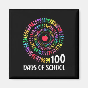 100. Schultag 100 Tage Mathe Zahl Lehrer K Magnet
