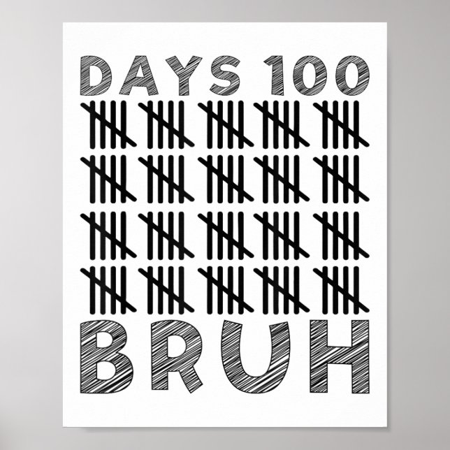 100. Schultag 100 Tage Schulkinder Poster (Vorne)