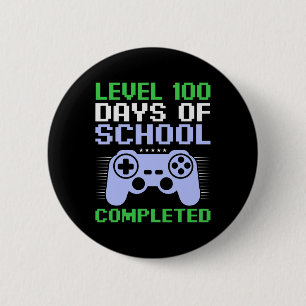 100. Schultag abgeschlossen für Kinder Button