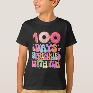 100. Schultag Donut 100 Tage verteilt mit T-Shirt