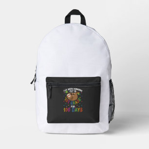100. Schultag Faultier Design - 1. Klasse 100 T Bedruckter Rucksack