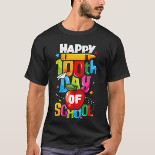 100. Schultag Frohe 100 Tage Lehrer Mädchen B T-Shirt