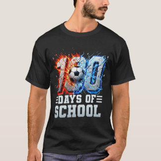 100. Schultag Fußball 100 Tage Schule Jungen T-Shirt