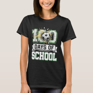 100. Schultag Fußball 100 Tage Schule Jungen T-Shirt
