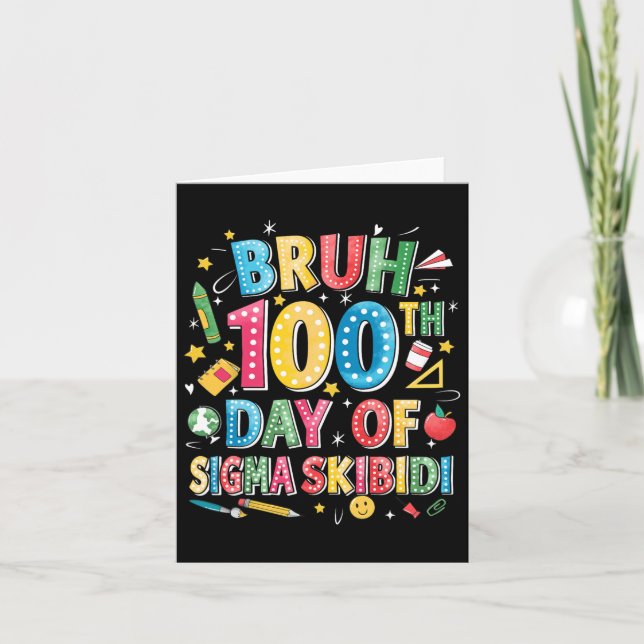 100. Schultag Karte (Vorderseite)