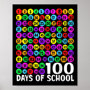 100. Schultag Kinder 100 Tage Mathematik Nu lernen Poster