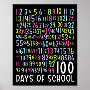 100. Schultag Kinder 100 Tage Mathematik Nu lernen Poster