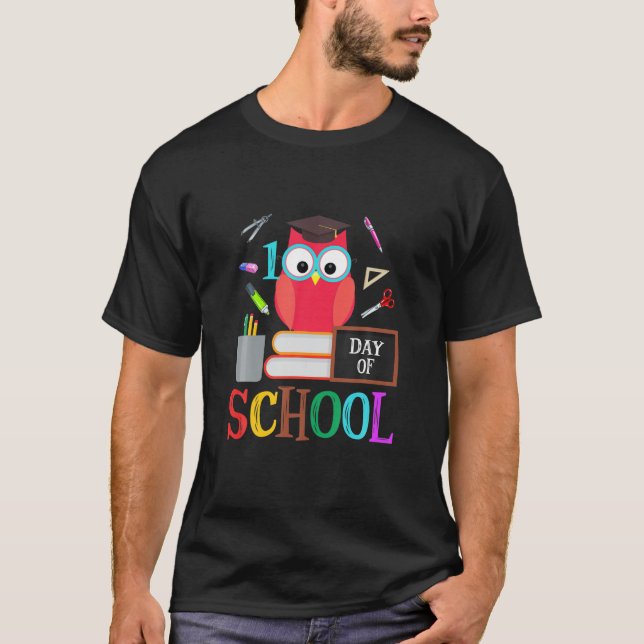100. Schultag Lehrer Schüler Kind Geschenk T-Shirt (Vorderseite)