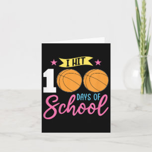 100. Schultag Mädchen Ich traf 100 Tage Schule Karte