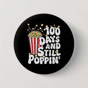 100. Schultag Popcorn 100 Tage und noch Pop Button