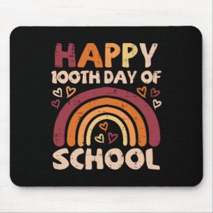 100. Schultag schwarzer Regenbogen 100 Tage Lehrer Mousepad