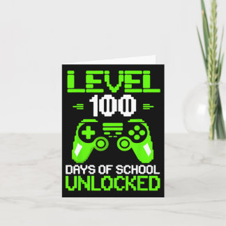 100. Schultag Shirt Kinder Videospiele Boy Gam Karte