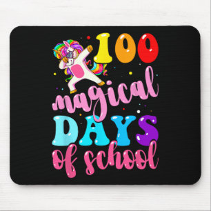 100. Schultag Unicorn 100 Magische Tage Lehre Mousepad