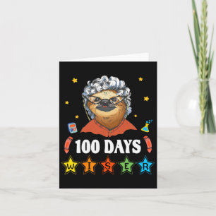100 Schultage 100 Jahre alter Damenkostüm für W Karte