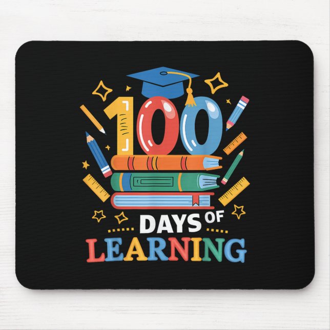 100 Schultage 100 Lerntage Lehrer Mousepad (Vorne)