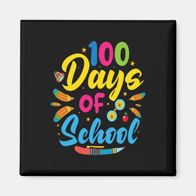 100 Schultage 100. Schultag Magnet (Vorne)