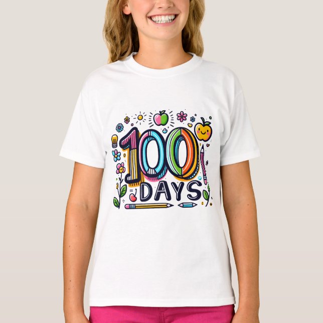 100 Schultage - 100. Schultag T-Shirt (Vorderseite)