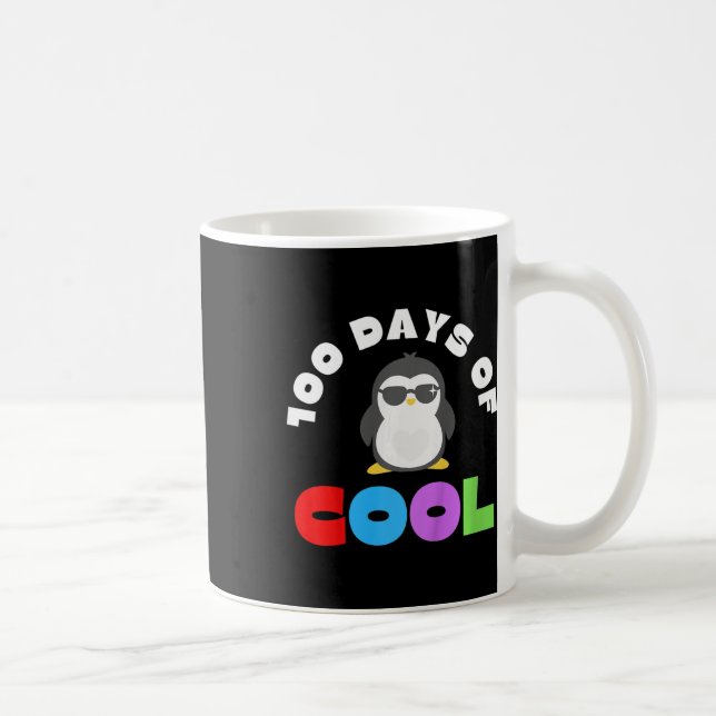 100 Schultage 100 Tage Coole Pinguinschule Kaffeetasse (Rechts)