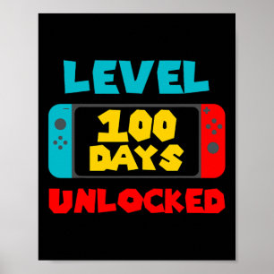 100 Schultage 100. Videospieler Poster