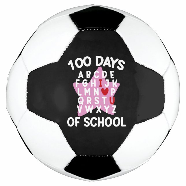 100 Schultage Alphabet 100. Tageslehrer Fußball (Vorderseite)