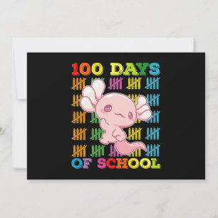 100 Schultage Axolotl Lehrer Einladung