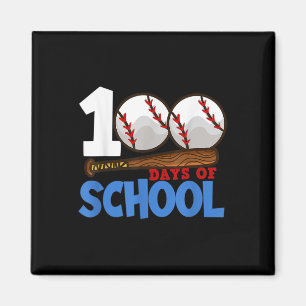 100 Schultage Baseball 100 Schultag Magnet