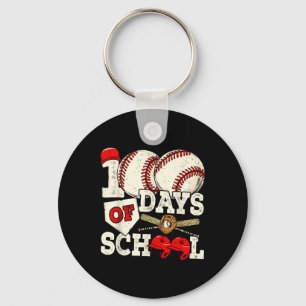 100 Schultage Baseball 100 Tage Lehrer _1 Schlüsselanhänger