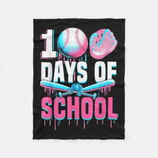 100 Schultage Baseball Bat Tropfen 100. Fleecedecke