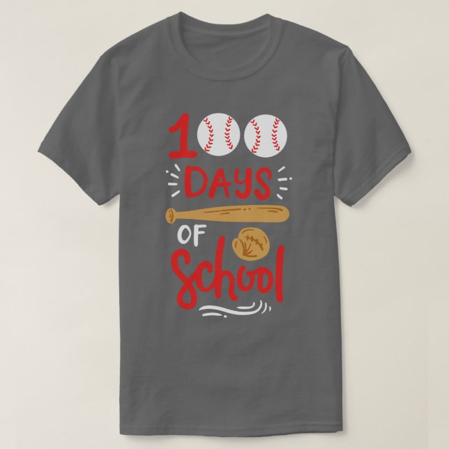 100 Schultage Baseball T-Shirt (Design vorne)